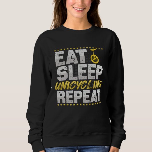 Sweatshirt Eat Sleep Repeat Bicycle Hobby Unicycle (Devant)