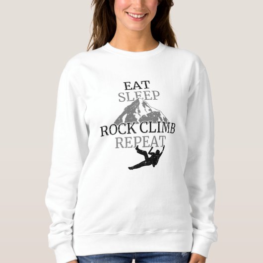 Sweatshirt Eat Sleep Rock Climat Répéter (Devant)