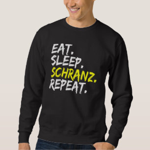 Sweatshirt Eat Sleep Schranz Répéter Musique Genre Musicien T