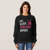Sweatshirt Eat Sleep Spin Répéter le cycle intérieur Stati en (Devant entier)