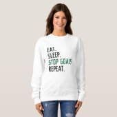 Sweatshirt Eat Sleep Stop Buts Répéter (Devant entier)