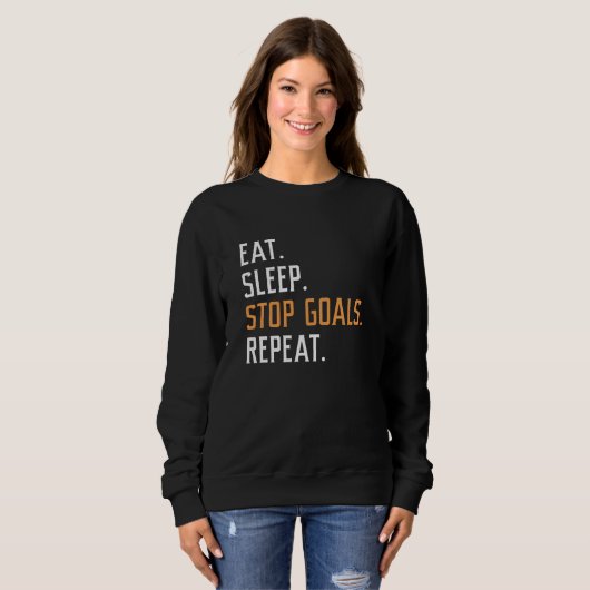 Sweatshirt Eat Sleep Stop Buts Répéter (Devant entier)