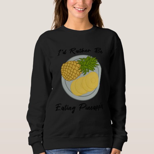 Sweatshirt eating Fruits Pineapples Tropical Summer Fruits (Devant)