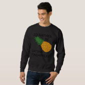 Sweatshirt Eating Pineapples Ironic Fruit (Devant entier)