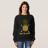 Sweatshirt Eating Pineapples  Saying Tropical Fruits (Devant entier)