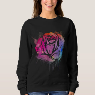 Sweatshirt Eau Couleur Rose Art Jardin jardiner Botaniste Flu