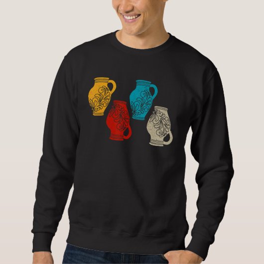 Sweatshirt Ebbelwoi Retro Cider Apples Bebel (Devant)
