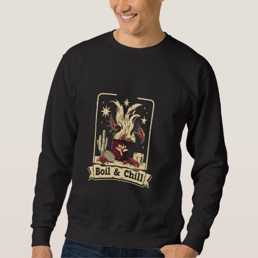 Sweatshirt Ébullition d'écrevisses & Chill Nourriture Cajun O (Devant)