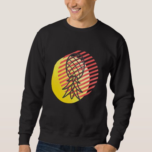 Sweatshirt Échangeurs de Swing de Ananas à l'envers Rétro 1 (Devant)