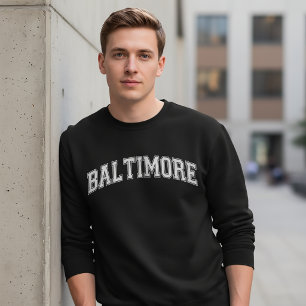 Sweatshirt Écharpe de style universitaire de BALTIMORE Amériq