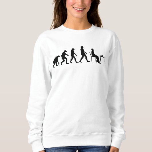 Sweatshirt Échecs - Évolution du joueur d'échecs (Devant)