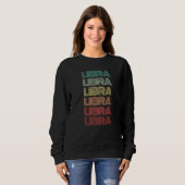 Sweatshirt Échelles de vibration rétro Libra Signe de naissan (Devant entier)