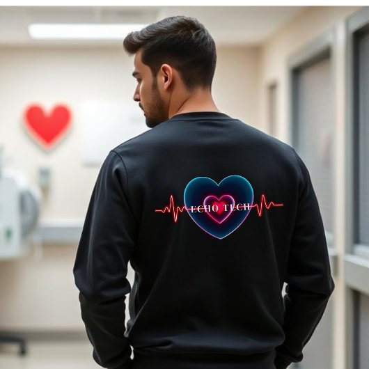 Sweatshirt Echo Tech | Battement de cœur | Cœur avec ECG