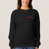 Sweatshirt Echo Tech | Bouton | Coeur avec EKG (Devant)