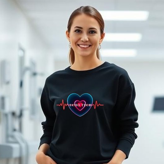 Sweatshirt Echo Tech | Heartbeat | Heart with EKG