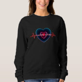 Sweatshirt Echo Tech | Heartbeat | Heart with EKG (Devant)