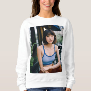 Sweatshirt Échos dans les contours de ligne de Whispers encad