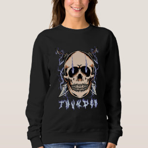 Sweatshirt Eclairage Crâne Tonnerre Triste Esthétique Edgy St