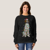 Sweatshirt Éclairage de Noël Correspondance de chapeau de Noë (Devant entier)