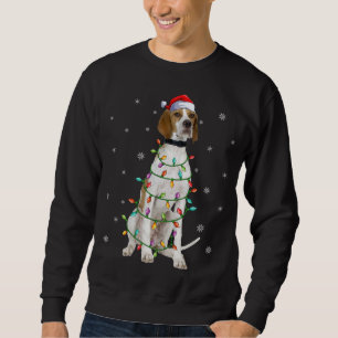 Sweatshirt Éclairage de Noël Correspondance de chapeau de Noë