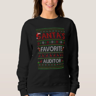 Sweatshirt Éclairage de Noël moche Père Noël S Auditeur favor