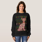 Sweatshirt Éclairage de style doux Xmas Sphynx Chat Christ (Devant entier)