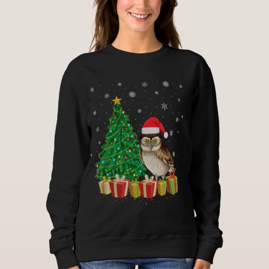 Sweatshirt Éclairage des arbres de la chouette de la grange d (Devant)