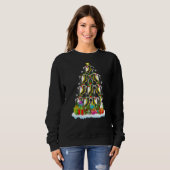 Sweatshirt Éclairage des arbres de Noël des poissons-anges Pè (Devant entier)