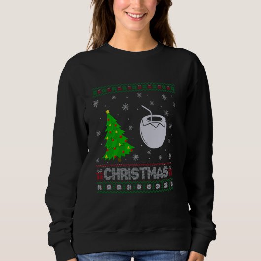 Sweatshirt Éclairage des noix de coco Xmas Tree Sweater (Devant)