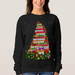 Sweatshirt Éclairage Noël Chapeau Bibliothécaire Livre Noël T