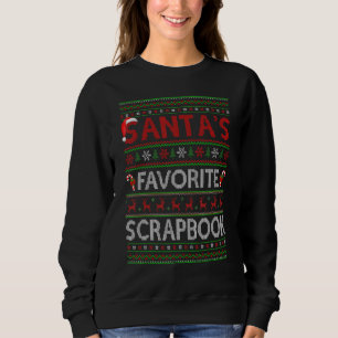 Sweatshirt Éclairage Xmas laid Père Noël favori Scrapbook Chr