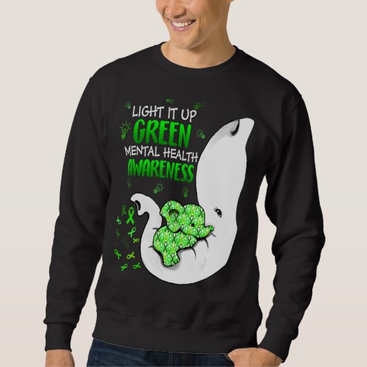 Sweatshirt Éclaircissez-vous sur le ruban de sensibilisation  (Devant)