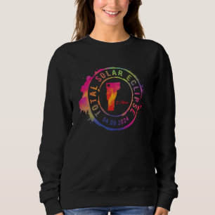 Sweatshirt Éclipse solaire totale 2024 États-Unis Vermont St