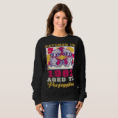 Sweatshirt Éclos en 1982 Vieilli à la perfection (Devant entier)