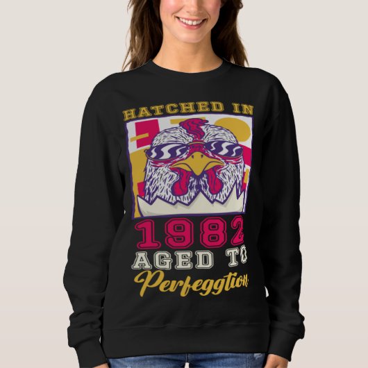 Sweatshirt Éclos en 1982 Vieilli à la perfection (Devant)