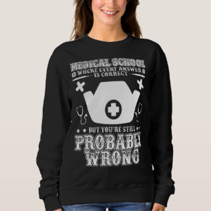 Sweatshirt École Médicale Docteur Étudiant Méd Éducation Grad