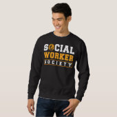 Sweatshirt École Mois du travail social Mains Sociale travail (Devant entier)