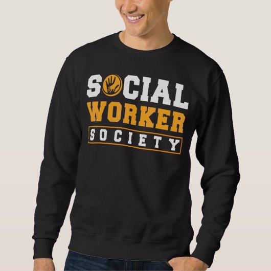Sweatshirt École Mois du travail social Mains Sociale travail (Devant)