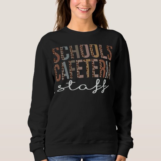 Sweatshirt Écoles Cafétéria Personnel Leopard Appréciation Fe (Devant)