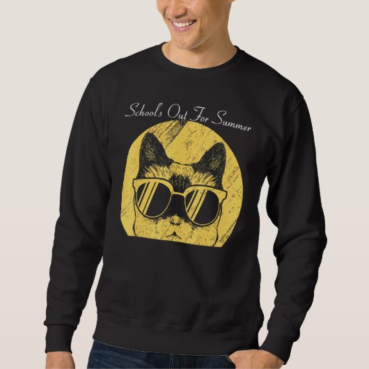 Sweatshirt Écoles pour vacances d'été Pause Cool Chat Sun (Devant)