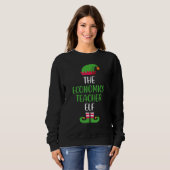 Sweatshirt Économie Enseignant Elf Noël Famille Correspondant (Devant entier)