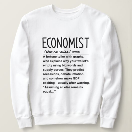 Sweatshirt Économiste (Design devant)