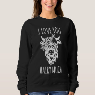 Sweatshirt Écossais Bovins de la Highland Bovins Animaux Conc