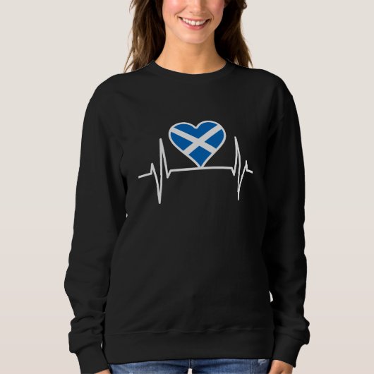 Sweatshirt Écosse - Écosse Drapeau Battement de coeur (Devant)