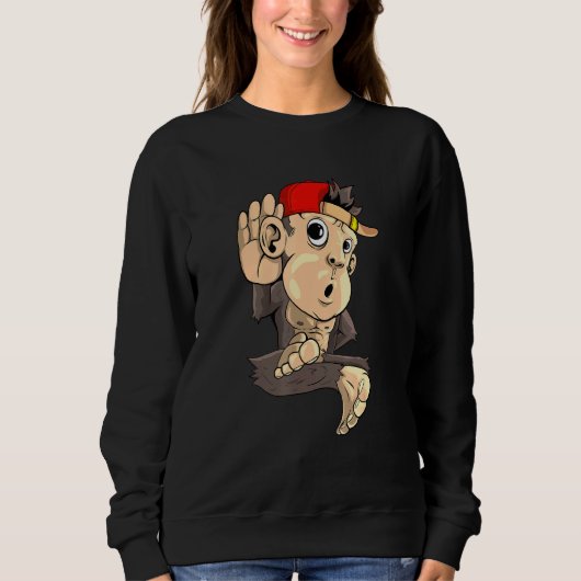 Sweatshirt Écouter le singe (Devant)