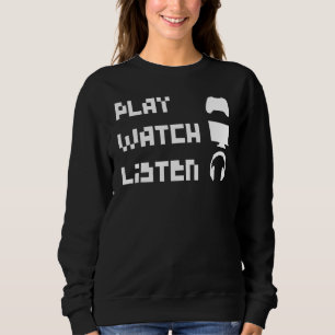 Sweatshirt Écouter Retro 8 bits Contrôleur casque