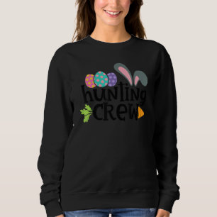 Sweatshirt Écran Cousin Famille De Lapin De Pâques Jumelé