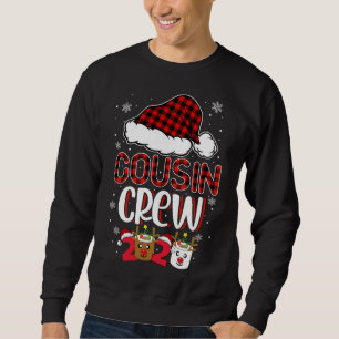 Sweatshirt Écran Cousin Plaid Red Family Correspondance Noël 