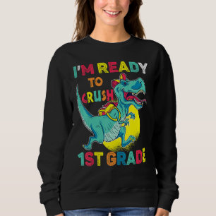 Sweatshirt Écraser Équipe De Dinosaures De Rentree Des Classe