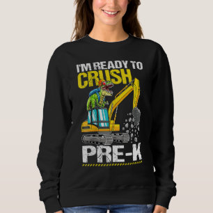 Sweatshirt Écraser le camion de construction pré-maternelle d